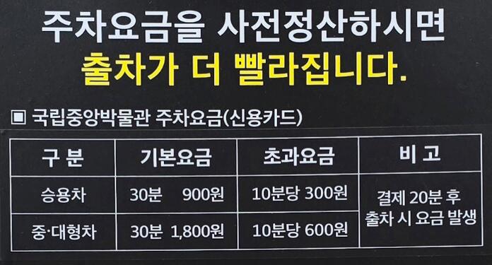 국립중앙박물관 주차